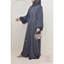 Abaya Dubaï kimono SALIMA Blue grey