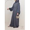 Abaya Dubaï kimono SALIMA Blue grey