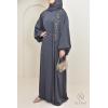 Abaya Dubaï kimono SALIMA Blue grey