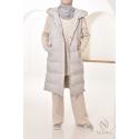 Sleeveless down jacket Los Angeles Light beige