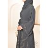 Abaya Dubaï NAWANE green of gray