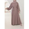 Abaya Dubaï évasée JUMEYRA Nude