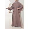 Abaya Dubaï évasée JUMEYRA Nude