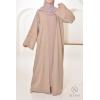 Abaya Dubaï kimono effet lin Fairouz Latté