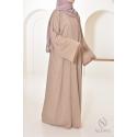 Ensemble Abaya Dubaï luxe Fairouz Latté