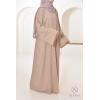 Abaya Dubaï kimono effet lin Fairouz Latté