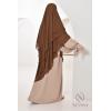 Khimar long 3 flounces muslin perfect for the daily life of the veiled Muslim woman