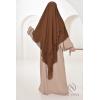 Khimar long 3 flounces muslin perfect for the daily life of the veiled Muslim woman