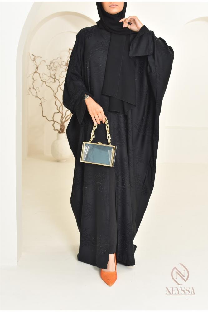 Abaya Dubai ROUWAYDA Black Neyssa Shop