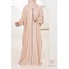 Abaya Dubaï hijab intégré beige