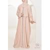 Abaya Dubaï hijab intégré beige