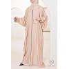 Abaya Dubaï hijab intégré beige