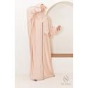 Robe Dubaï avec hijab intégré LAYALI Beige