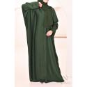 Dubaï dress with integrated hijab LAYALI Green