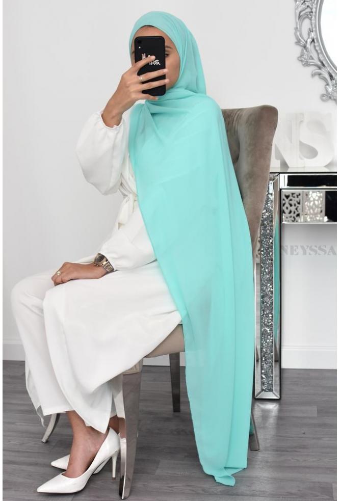 maxi hijab en mousseline 2 mètres