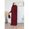 Abaya de prière hijab intégré avec sac de transport