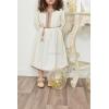 Kaftan Kleid Petite Fille Off White perfekt für Eid