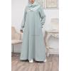 Long flowing abaya with frou frou sleeves perfect for the daily life of the Muslim woman