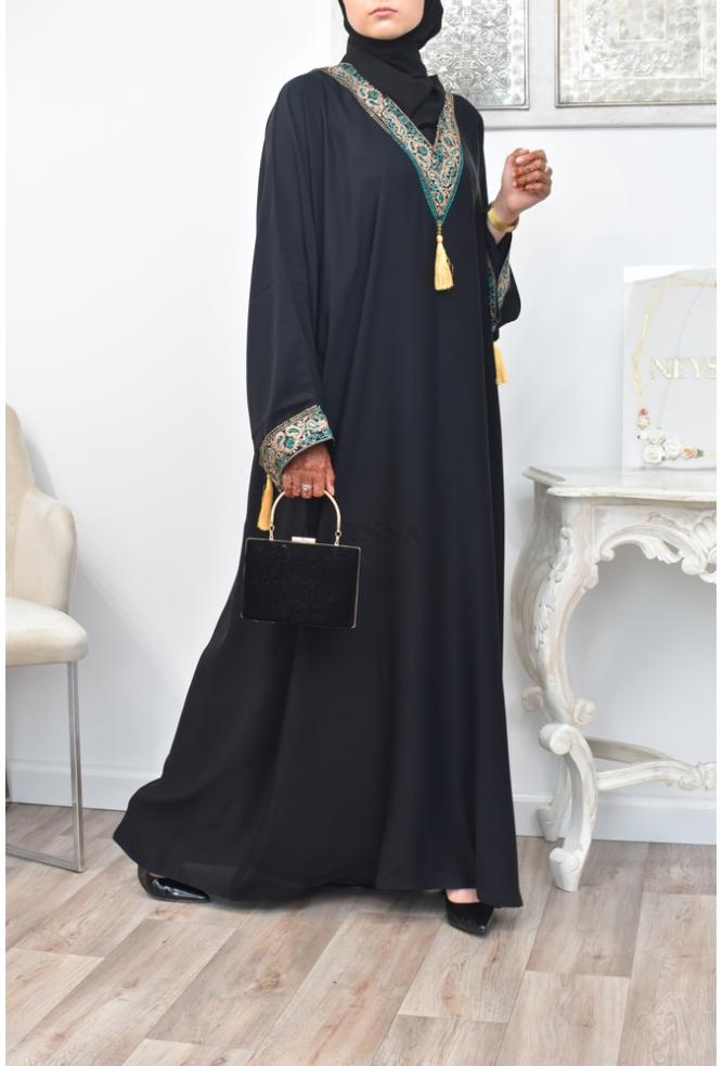 longue Abaya Dubaï NOIR