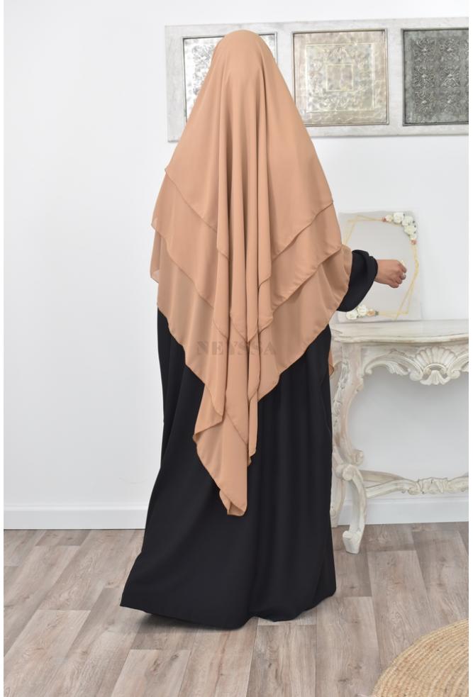 Khimar 3 voiles mousseline hijab légiféré