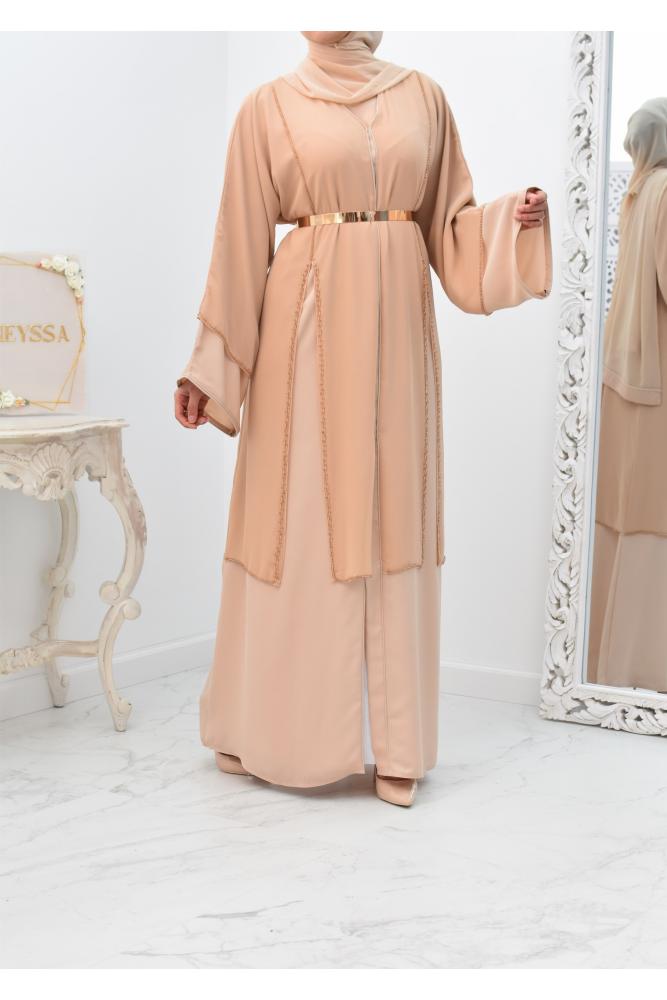 Abaya Dubai Ivory Caftani Style
