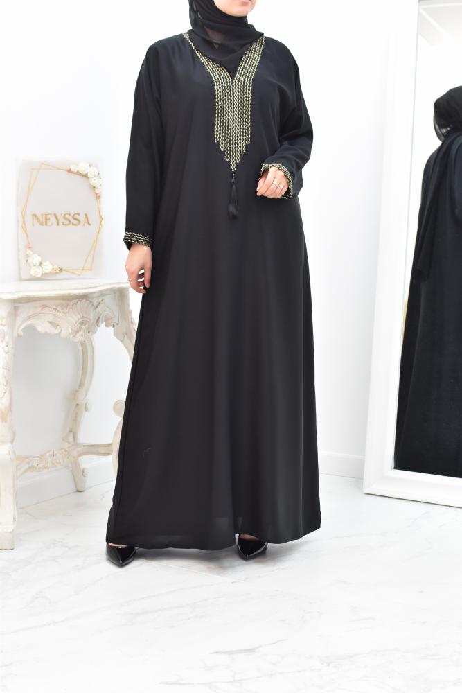Abaya Dubai Hafeeda Black