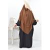 Khimar long 3 flounces muslin perfect for the daily life of the veiled Muslim woman