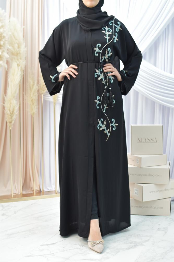 Abaya Dubai Kimono Aida Schwarz