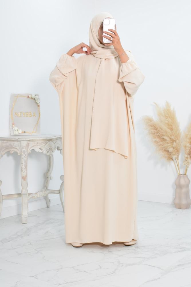 Robe de prière hijab intégré