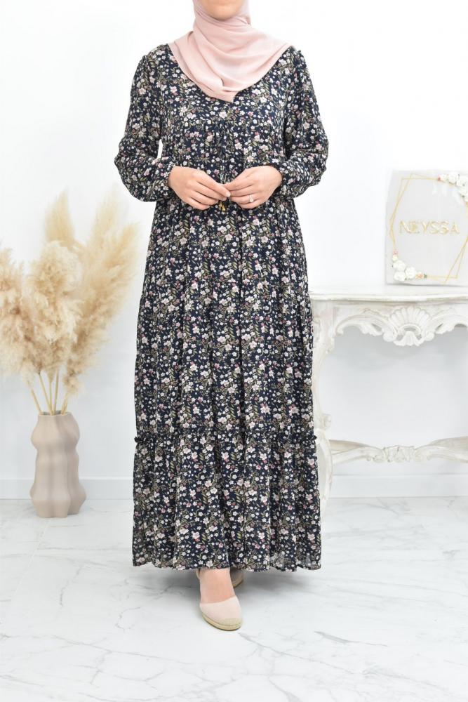 Hazel floral chiffon dress