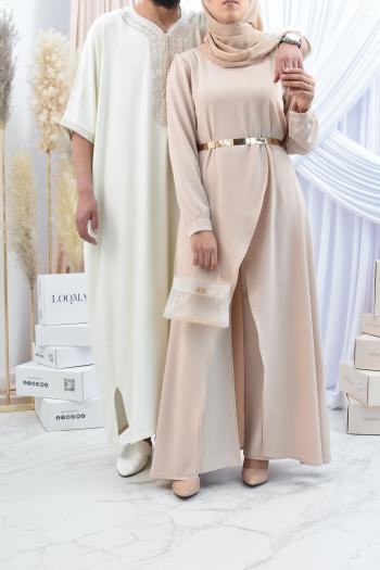 Ensemble femme tunique ample et pantalon (Vetement Modest Fashion) -  Couleur Rose - Prêt à porter et accessoires sur