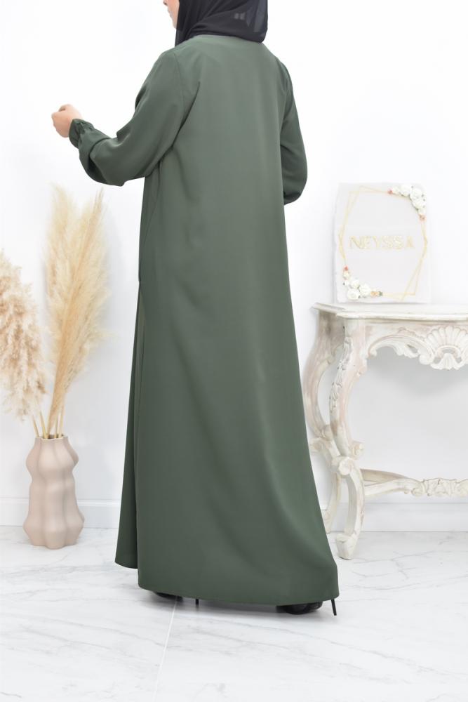 Abaya lange fließende Ärmel frou frou perfekt für das tägliche Leben der muslimischen Frau