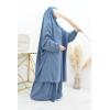 Jilbab 2 pieces skirt elastic sleeves, fluid