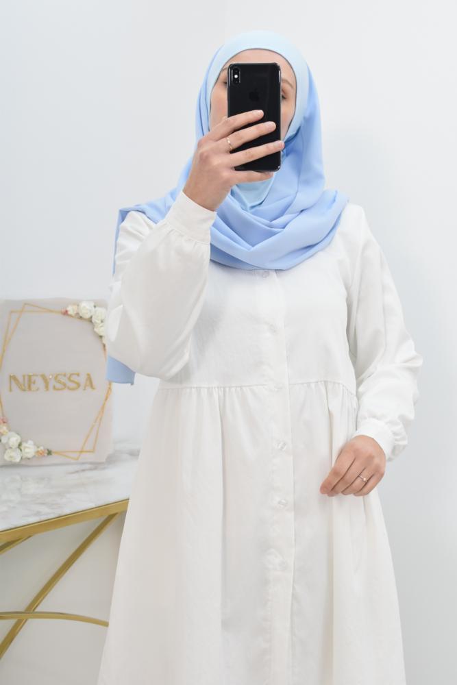 Hijab, muslin hood and integrated bonnet 