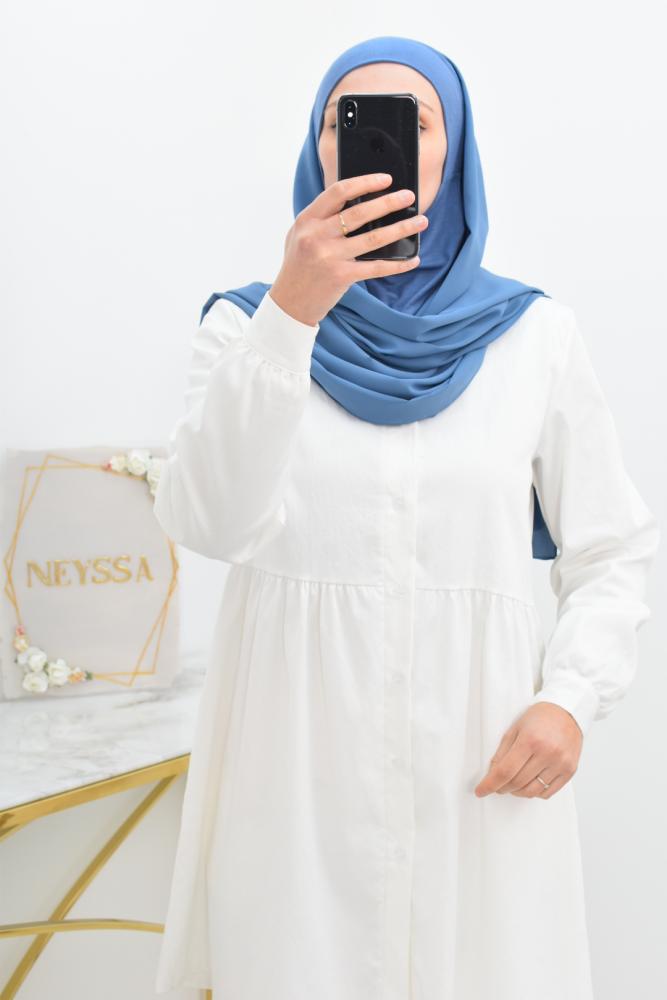 Hijab, muslin hood and integrated bonnet 