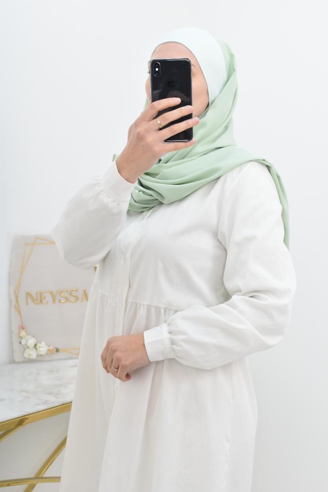 Hijab, Kapuze aus Chiffon und integrierte Mütze 