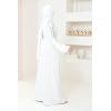 Abaya kimono Dubai white 3 pieces Neyssa shop