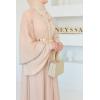 Abaya Dubai bestickt Volants beige Eid Neyssa shop