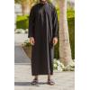 Emiratischer Qamis schwarz mit langen Ärmeln Neyssa shop