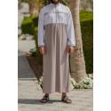 Qamis Homme Oweis blanc nude