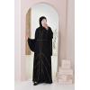 Abaya Dubai Aria schwarz ausgestellt mit Strasssteinen Neyssa shop