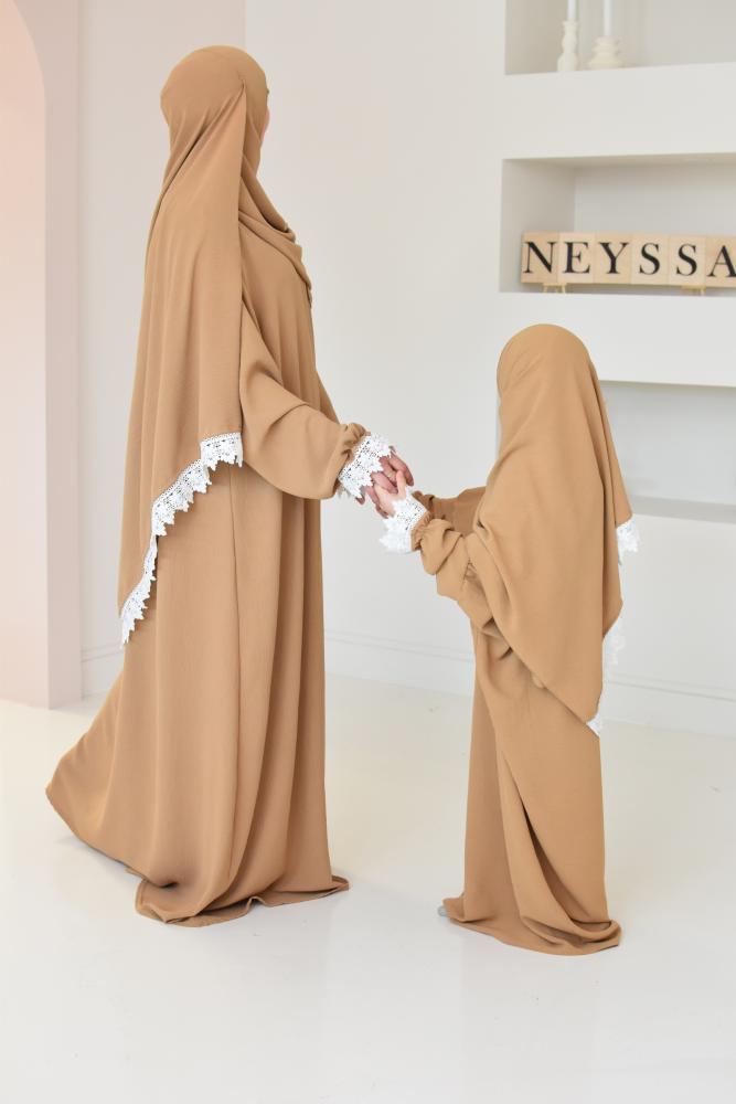 Robe de prière mère ou fille Sajidâa chestnut