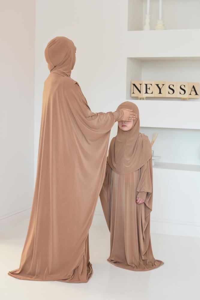 Mutter- oder Tochter-Gebetskleid Soujoudâat Camel Neyssa shop