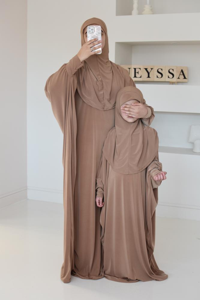 Mother or daughter prayer dress Soujoudâat Camel Neyssa shop