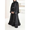 Abaya Dubai 3 pieces Widad Black