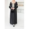 Abaya Eid style Moroccan caftan Joud black