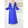 Abaya im Stil eines marokkanischen Kaftans Joud königsblau