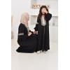 Abaya Eid im Stil eines marokkanischen Kaftans Joud schwarz