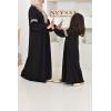 Abaya Eid im Stil eines marokkanischen Kaftans Joud schwarz