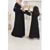 Abaya Eid im Stil eines marokkanischen Kaftans Joud schwarz